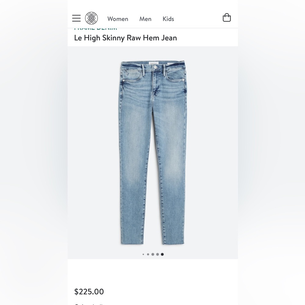 FRAME -Le High Skinny Raw Edge Jean